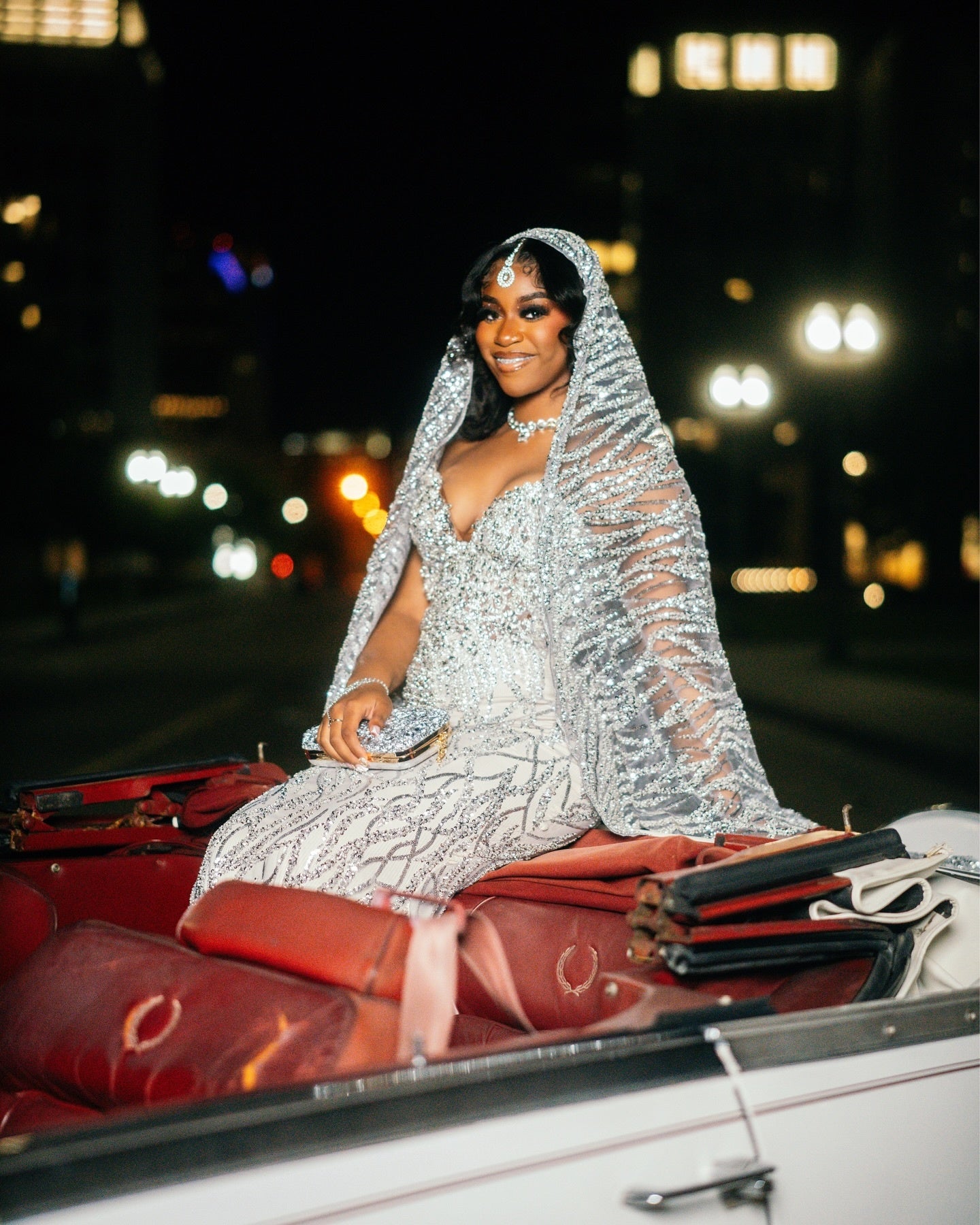 Beautiful Sweetheart Mermaid Beadings Sequins Prom Dresses With Scarf