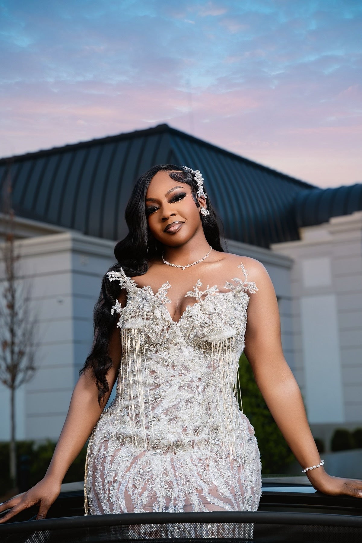 Decent White Sweetheart Mermaid Beadings Sequins Prom Dresses