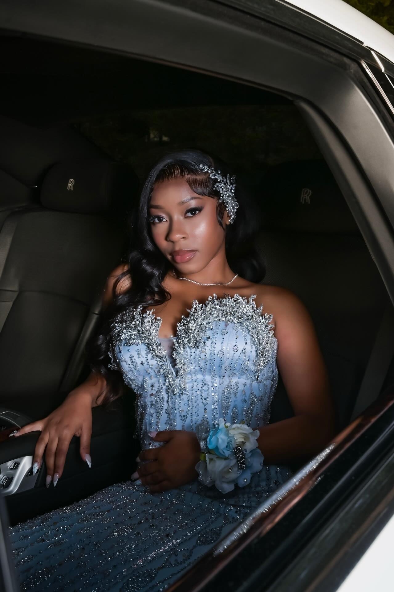 Nectarean Sky Blue Sweetheart Mermaid Beadings Sequins Prom Dresses