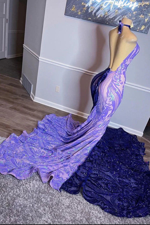 Special More Color Lace Halter Sleeveness Mermaid Backless Prom Dresses