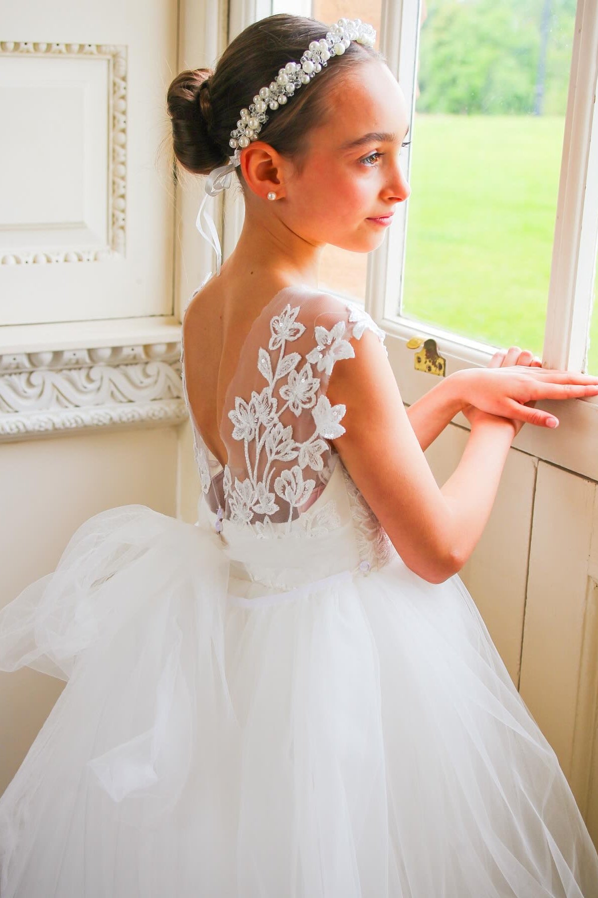 Wonderful Jewel Ball Gown Sleeveless Appliques Lace Tulle Flower Girl Dresses