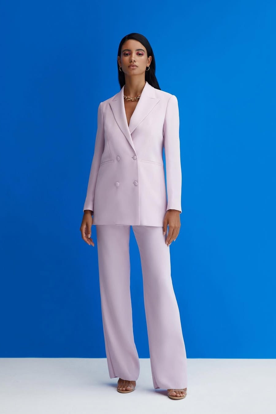 Exquisite Double Breasted Peaked Lapel Women Suits