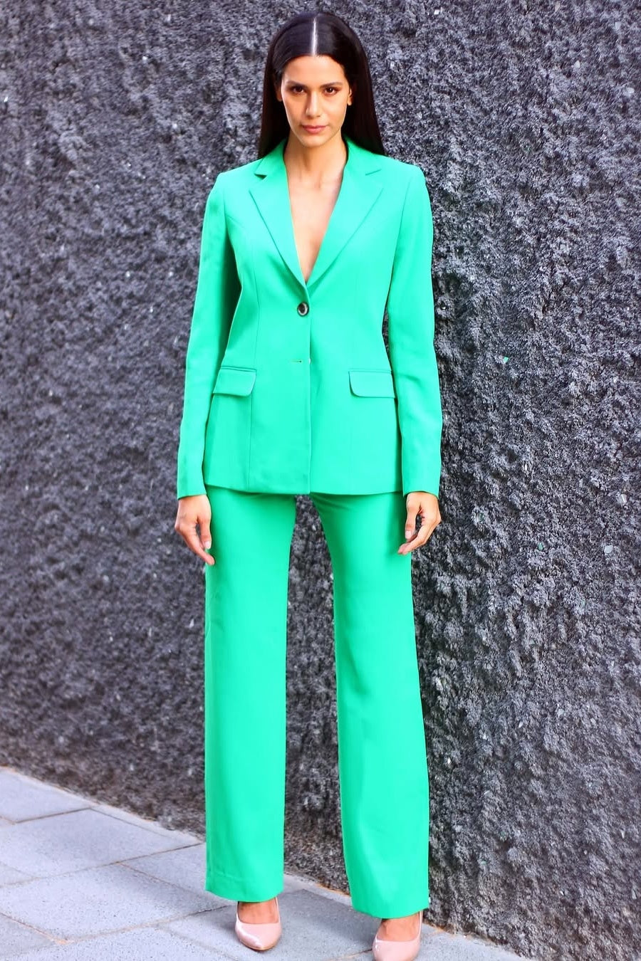 Beautiful Green Notch Lapel Women Suits