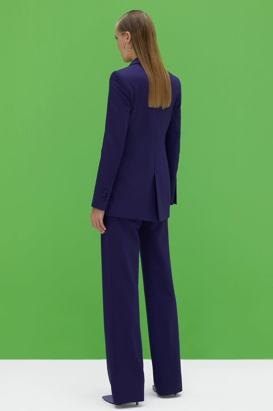 Modern Dark Purple Double Breasted Women Suits