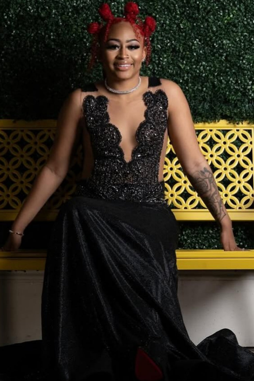 Sexy Black Sequins Jewel Beadings Backless Mermaid Prom Dresses