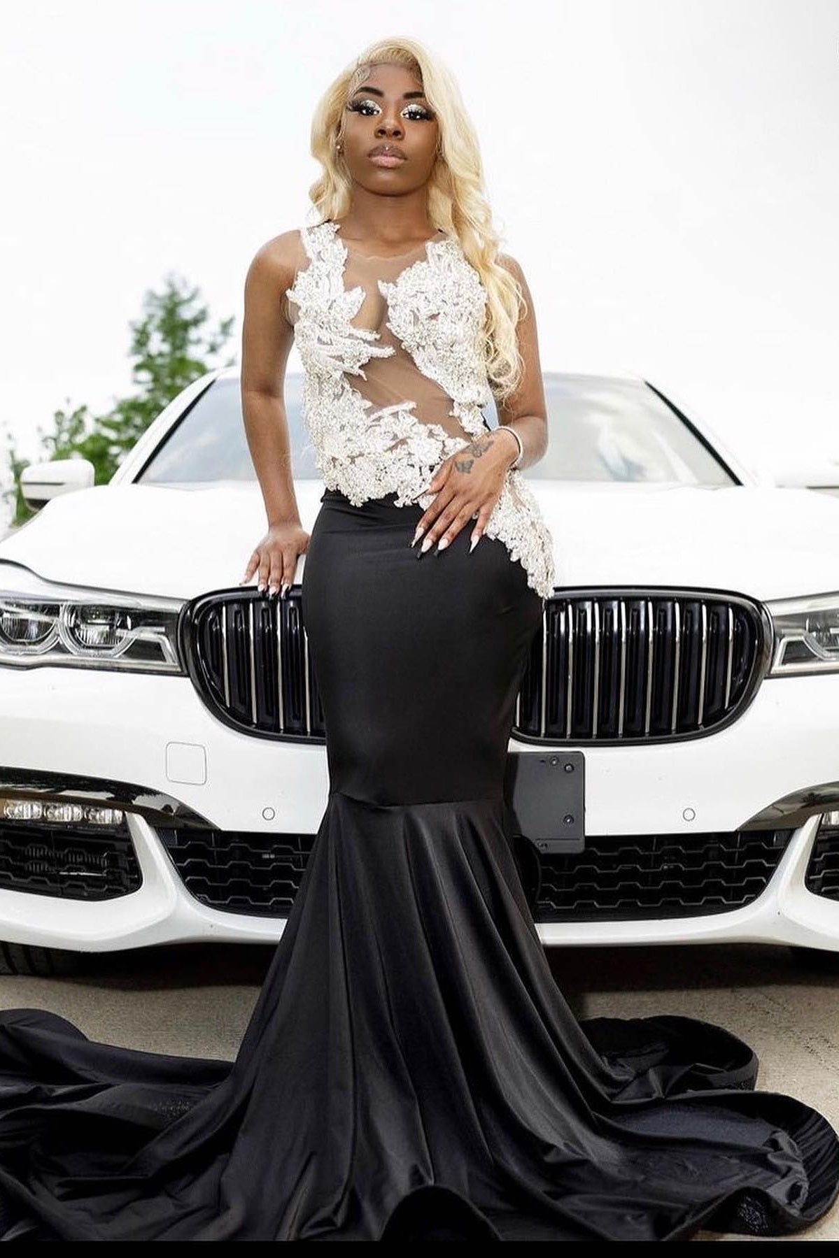 Beautiful Black Velvet Appliques Mermaid Prom Dresses