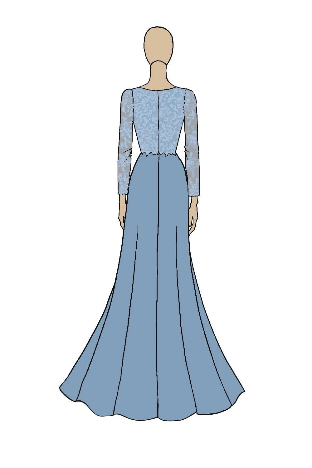 Chic Light Blue Jewel Chiffon Lace Appliques Mother Of The Bride Dresses