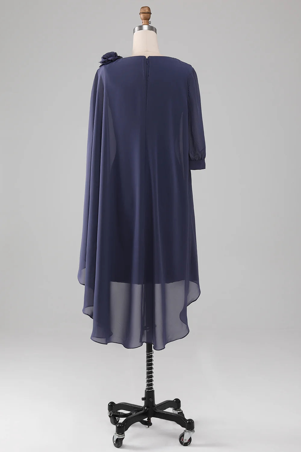 Charming Slate Blue Jewel Chiffon Mother Of The Bride Dresses