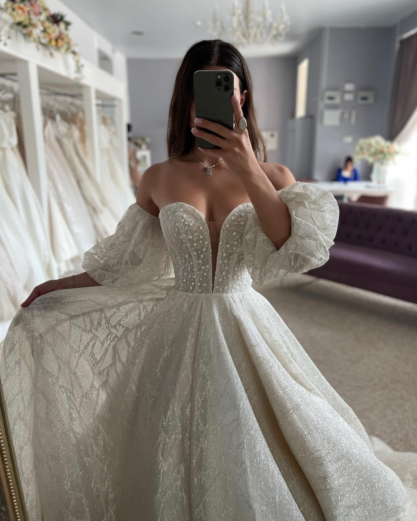 Sparkle Sweetheart Cap Sleeves A Line Lace Wedding Dresses With Beadings