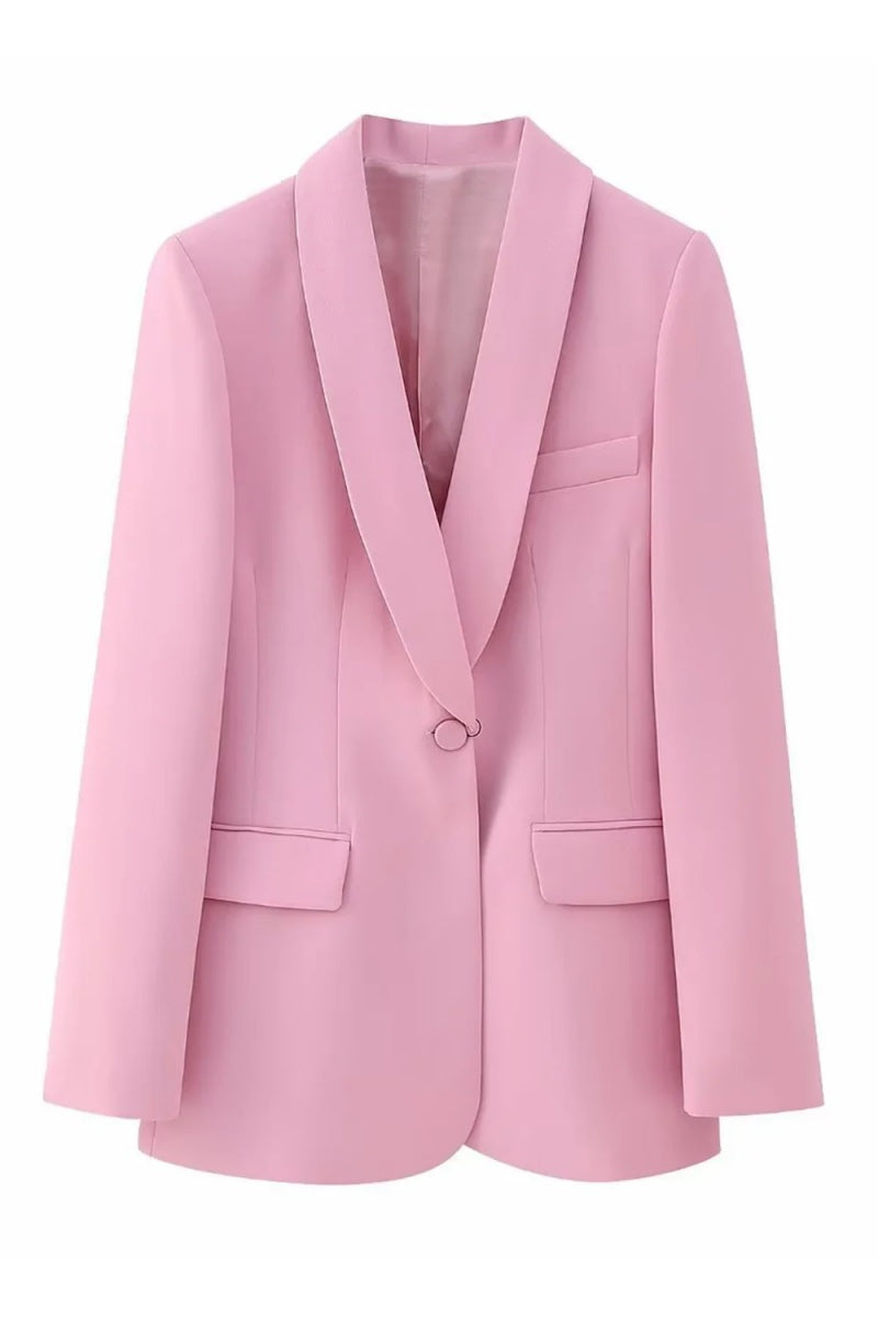 Gentle Pink Shawl Lapel Best Fitted Prom Women Suits